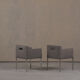 Chaises Ligne Roset en tissu gris, France années 2000, ensemble de 2.