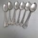 Set of 10 old silver spoons