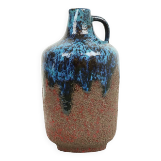 Very Rare Blue Ceramano Incrusta Vase 219 Hans Welling Design Fat Lava