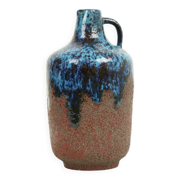 Very Rare Blue Ceramano Incrusta Vase 219 Hans Welling Design Fat Lava
