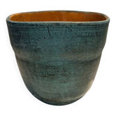Old glazed terracotta cache-pot in very good condition.