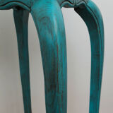 Large blue wood sellette