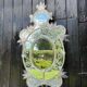 Venetian mirror in colorless Murano glass, circa 1940