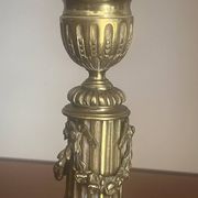 pair of antique bronze candlesticks