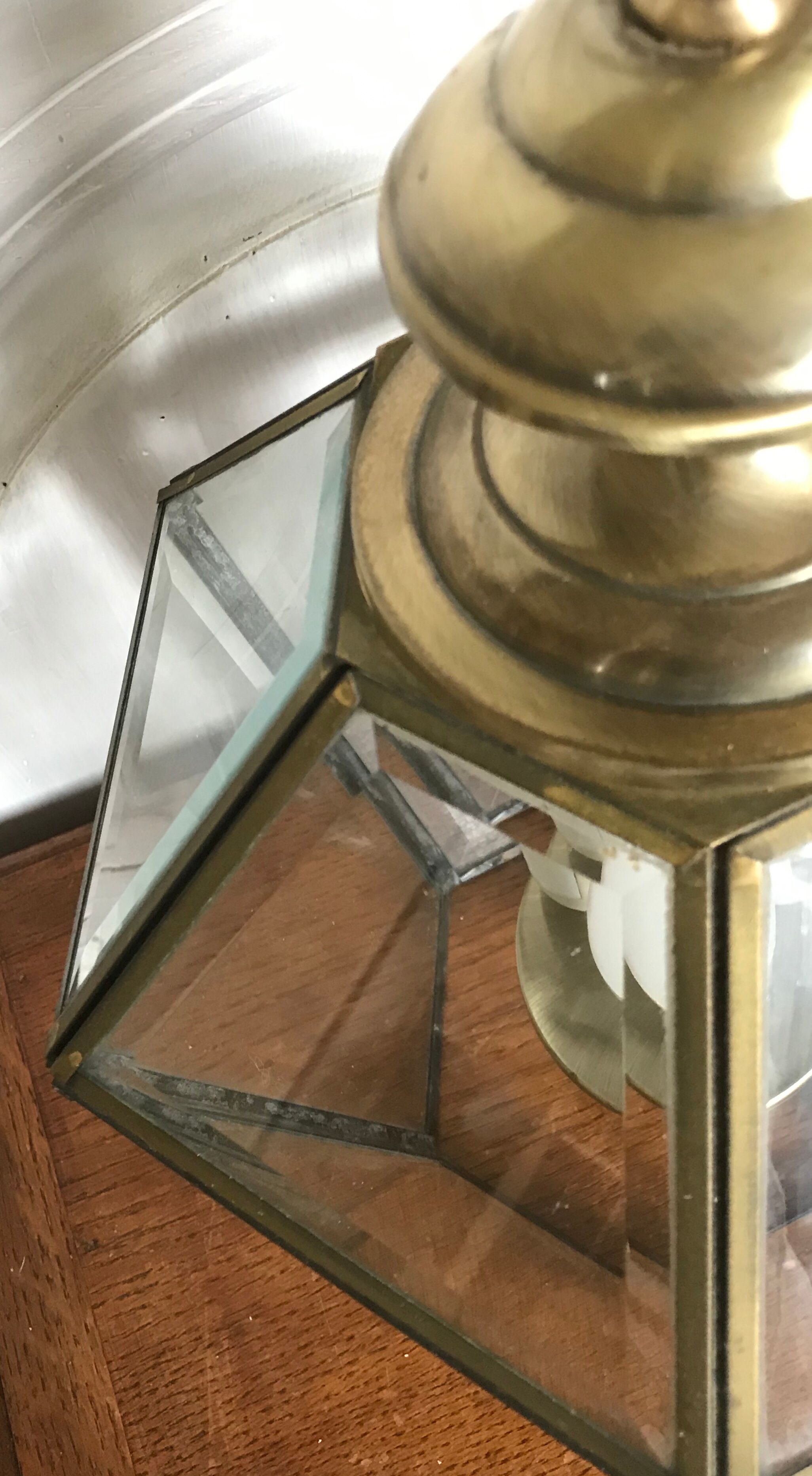 Vintage brass vestibule lantern