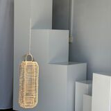 Small lantern-shaped rattan suspension H35 D15