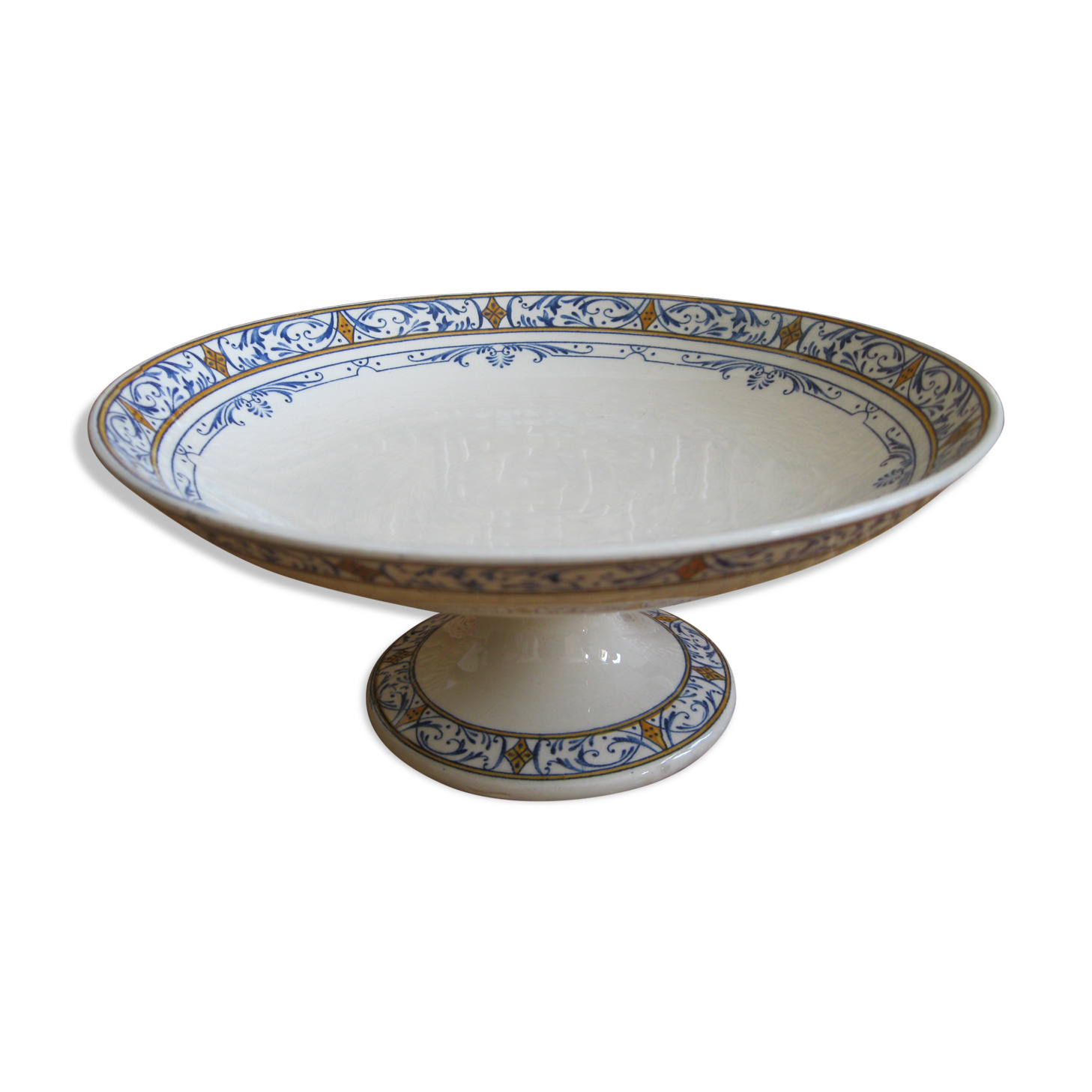 Coupe à fruits plat porcelaine Creil et Montereau