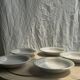 Set of 12 green and pink Italian plates