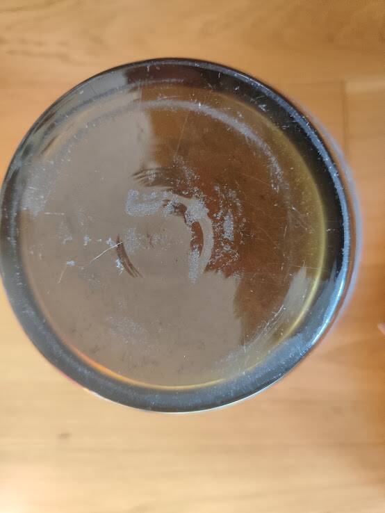 Art Deco /1910/40 moulded pressed smoked vase (30 cm)