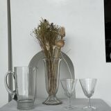 Vase en verre style art déco piedouche col évasé