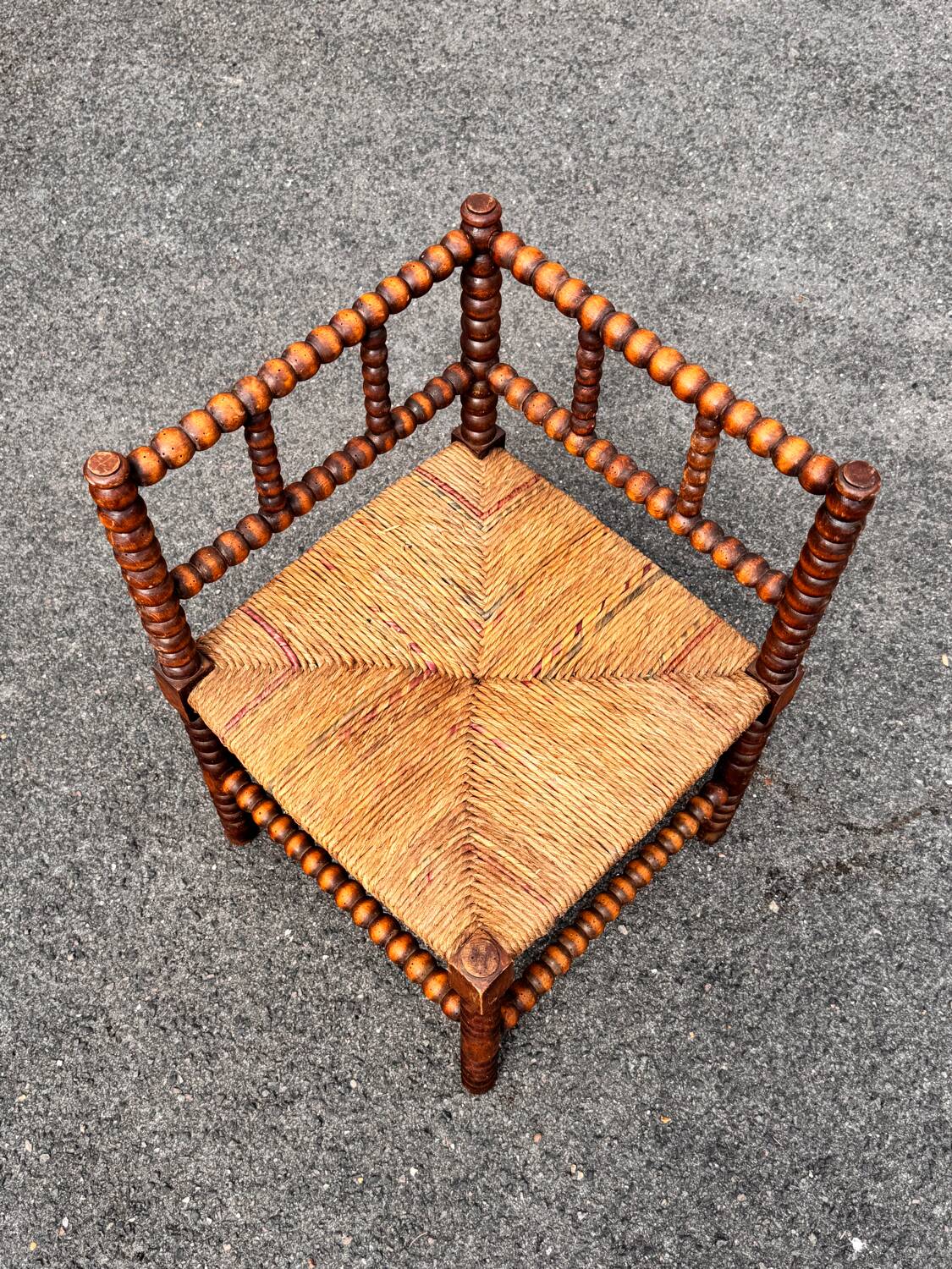 Two antique corner armchairs