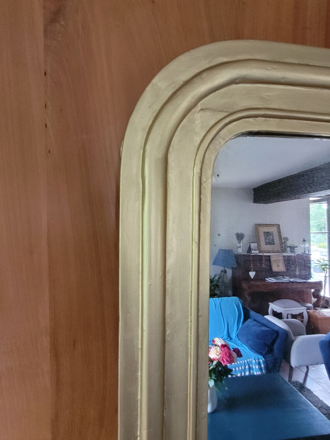 Golden mirror Louis Philippe style 87x65