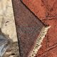 Traditional Beni Ourain Berber rug with brown patterns, 150/250 cm.