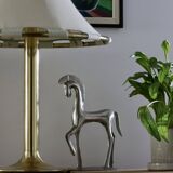 1970's Large Brass Table lamp designed by Anna Ehrner for Ateljé Lyktan Åhus