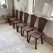 Solid oak chairs Savoyard cap popular art
