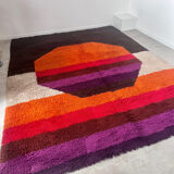 XXL DESSO carpet vintage pop art color from the 70s Scandinavian design Holland