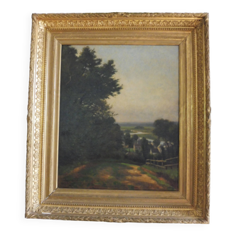 Antique painting signed E. Dessommes, oil on canvas