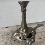 Art Nouveau silver-plated candlestick