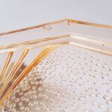 Trio de plateaux verre pamplemousse