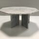 White marble hexagon coffee table, Germany, 1980s