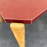 Table Bruno Rey en formica rouge pour Dietiker, 1970s