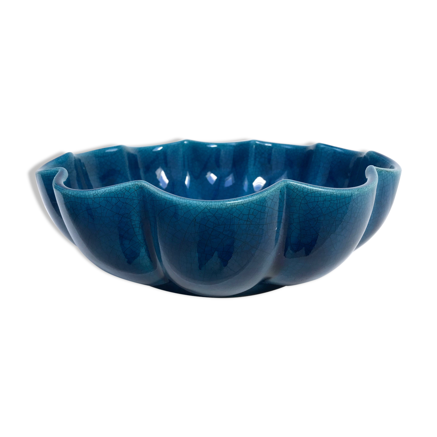Coupe en céramique effet craquelé