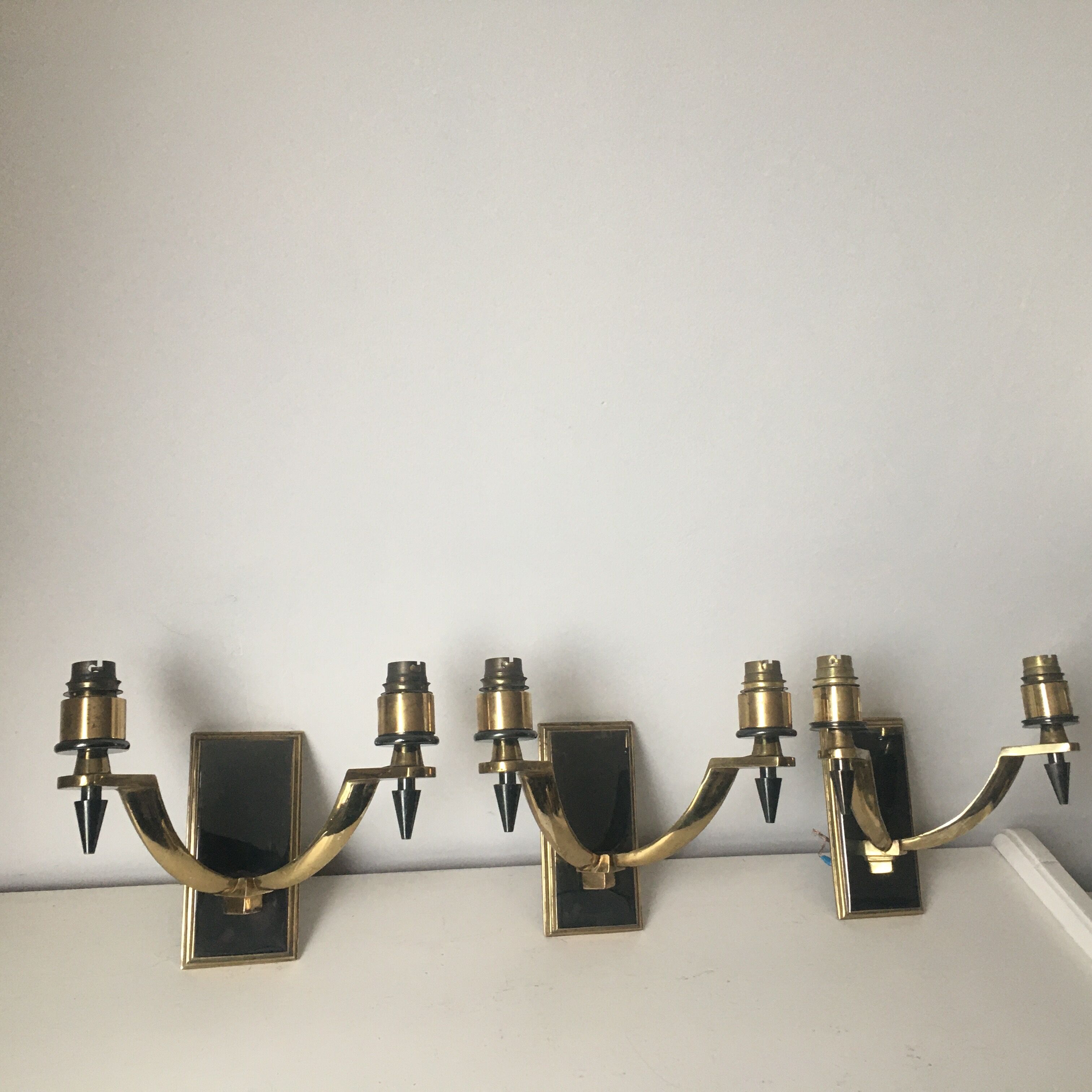 Three pairs of 60/70s neoclassical wall light
