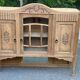 Vintage solid wood art deco 1940s display cabinet
