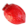 Casse-noix en métal rouge, années 50