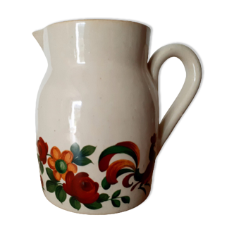 Vintage pitcher in earthenware from digoin lml sarreguemines