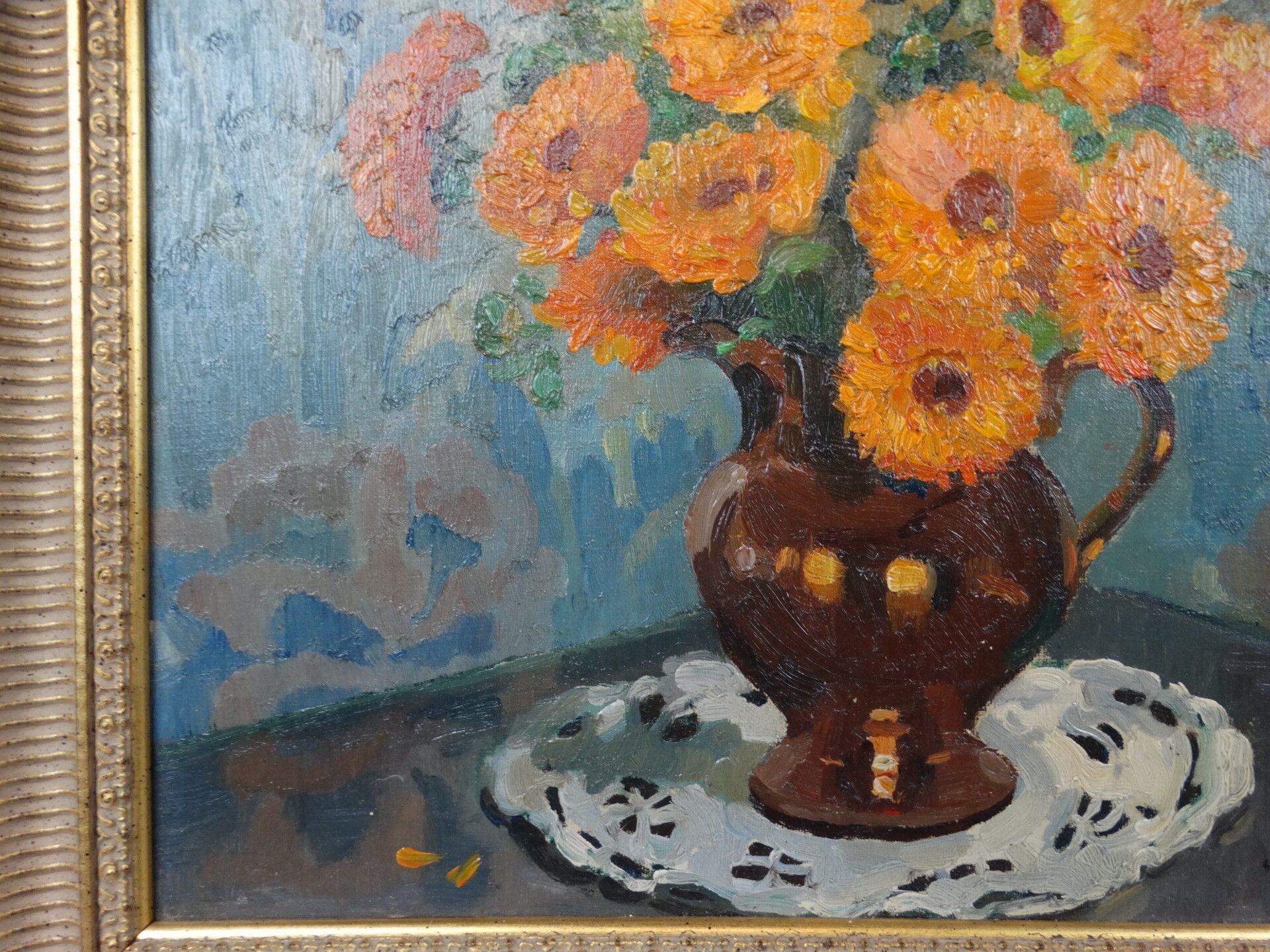 Oil on canvas, Chauleur-Ozeel Jane, bouquet of flowers