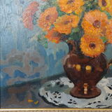 Oil on canvas, Chauleur-Ozeel Jane, bouquet of flowers