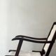 "Safari" folding chair in wood and ecru canvas, 1960s/1970s.