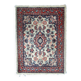 Tapis Vintage Indo-Tabriz en Laine, Années 1970, Élégance Florale