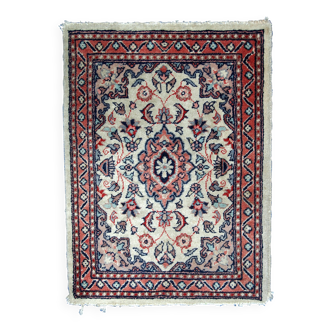 Tapis Vintage Indo-Tabriz en Laine, Années 1970, Élégance Florale