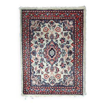 Tapis Vintage Indo-Tabriz en Laine, Années 1970, Élégance Florale
