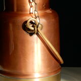 Copper and brass milk pot