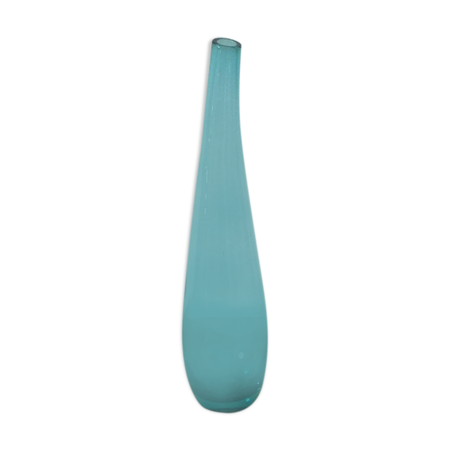 Soliflore turquoise in blown glass