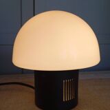 1960s glass and metal mushroom lamp