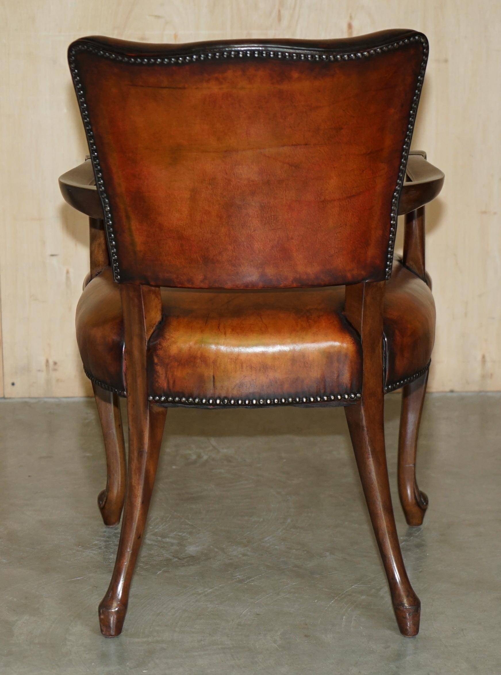 Restored leather office chair, Victorian era