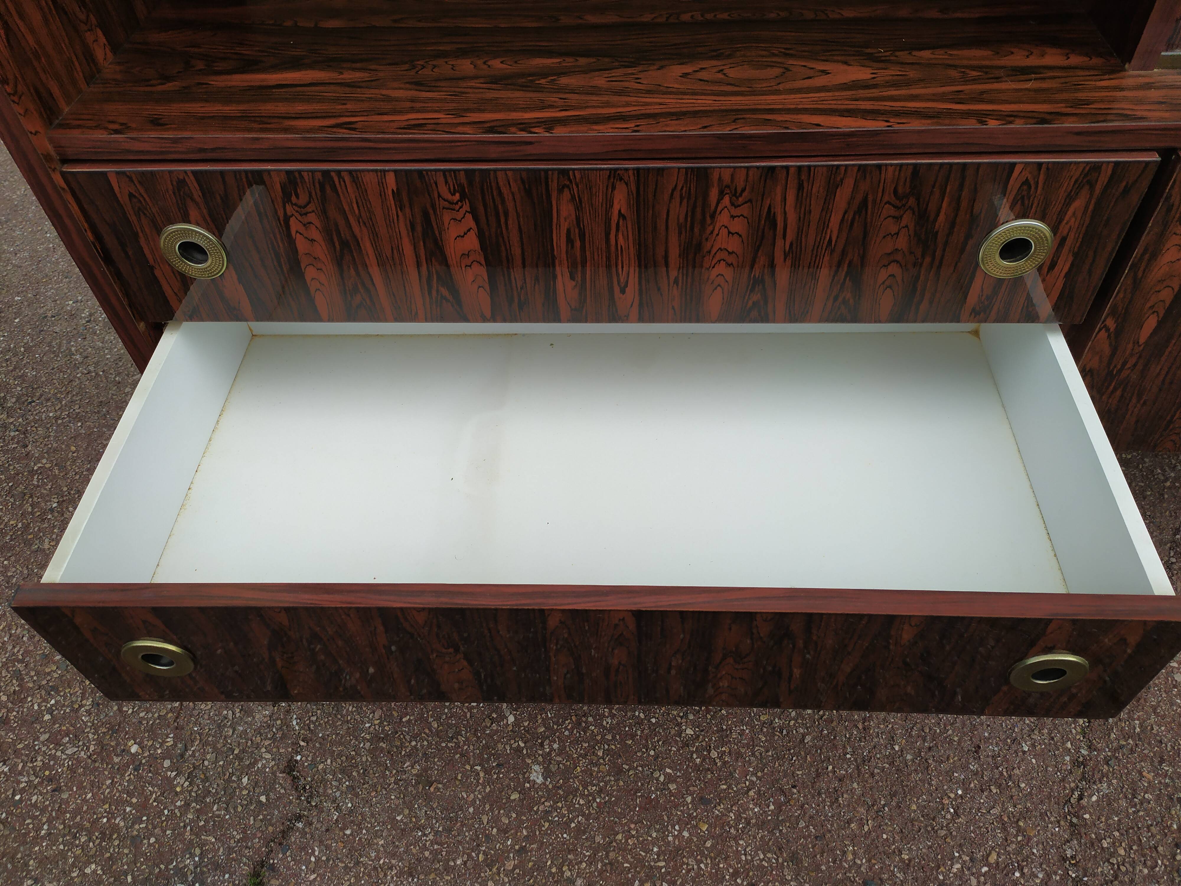 Danish rosewood buffet showcase bar - 1970