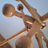 Portemanteau vintage scandinave, meuble patères ancien