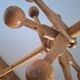 Vintage Scandinavian coat rack, antique coat hook furniture