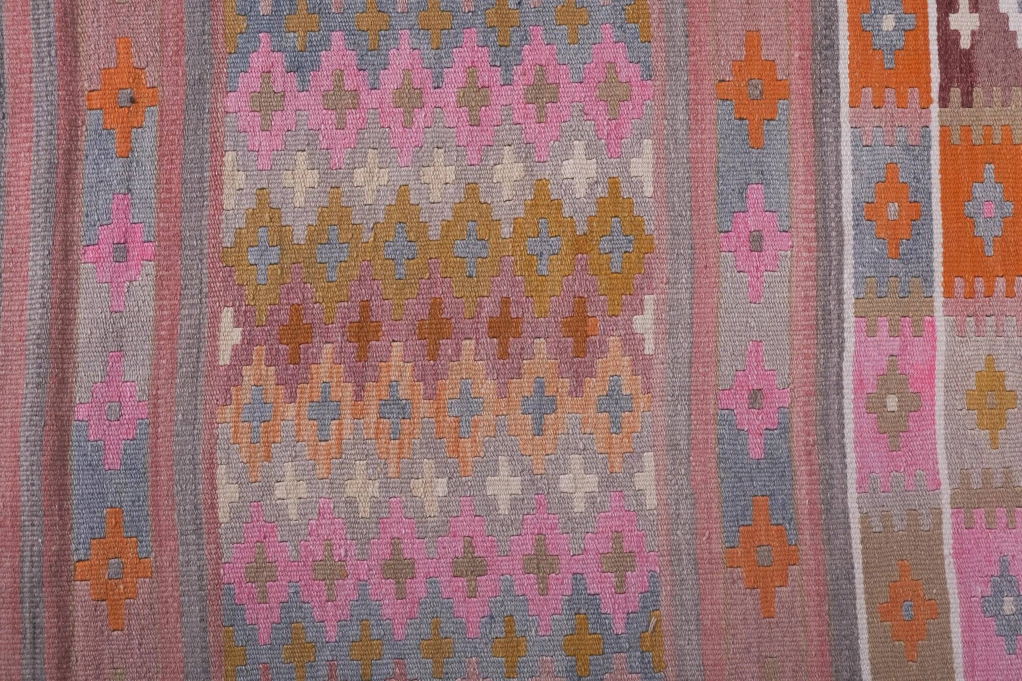 Vintage Turkish hallway rug 74x829 cm