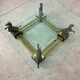 Old brass and gilded bronze table horses design from the 70s vintage Horses