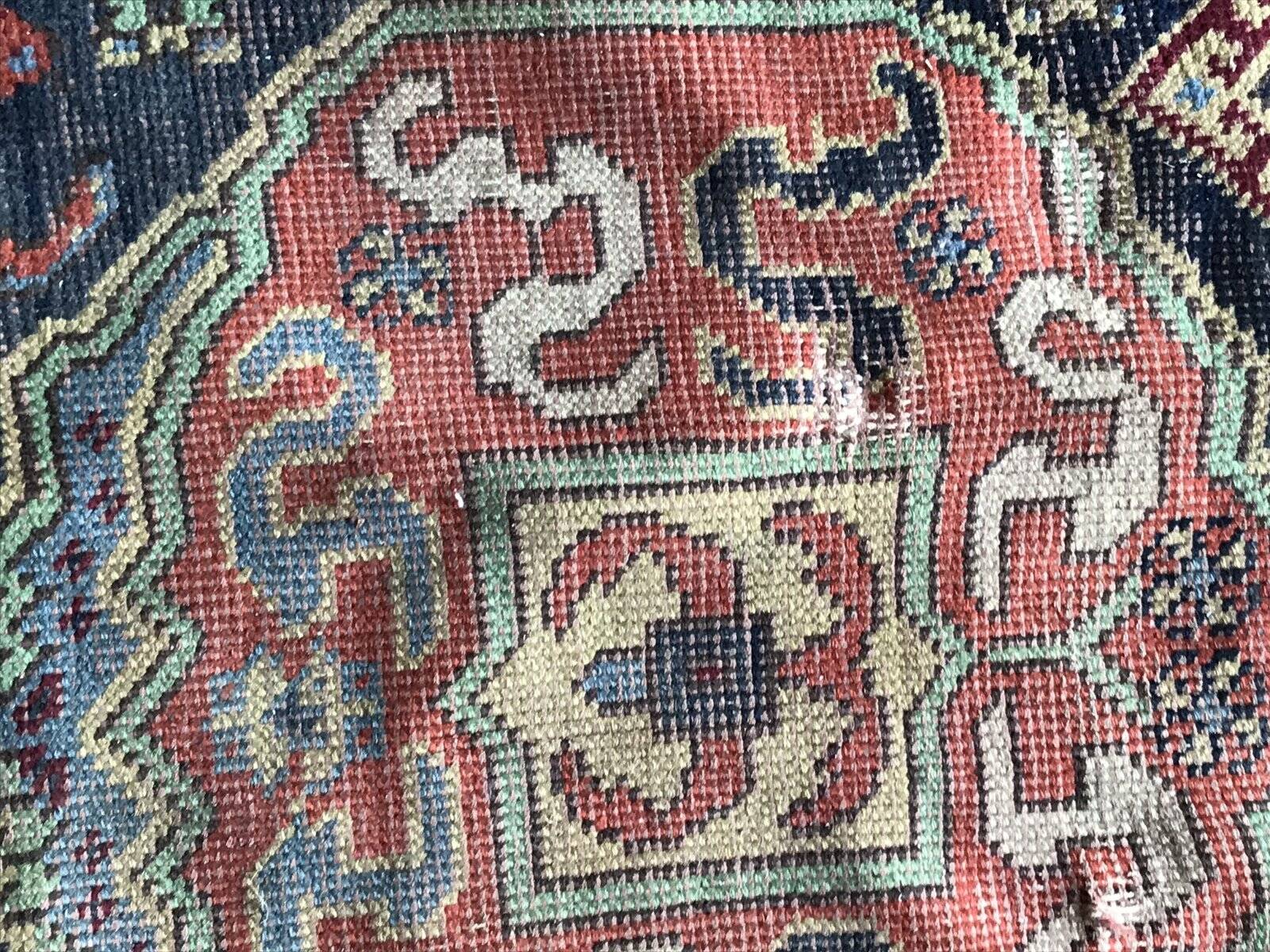 Vintage grey kilim rug in fabric - Hungary, 1930s, double medallion