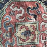 Vintage grey kilim rug in fabric - Hungary, 1930s, double medallion