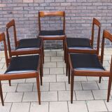 Rosewood Astrid Dining Chairs by Oswald Vermaercke for V-Form, 1962, Set of 5