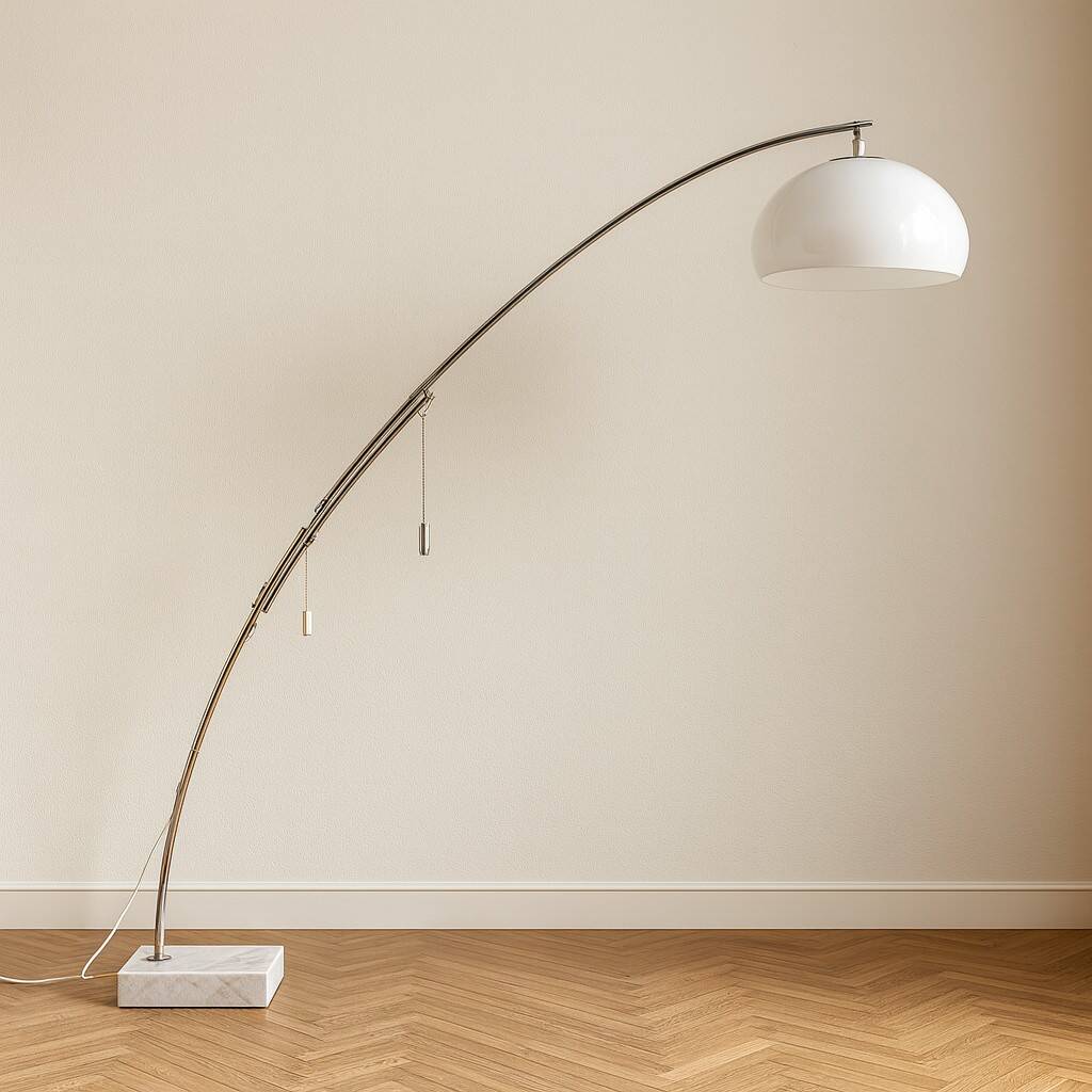 According to Goffredo Reggiani: Vintage 1970 telescopic arc floor lamp.
