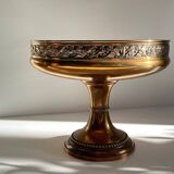 Coupe à fruits métal argenté et bronzé ancien